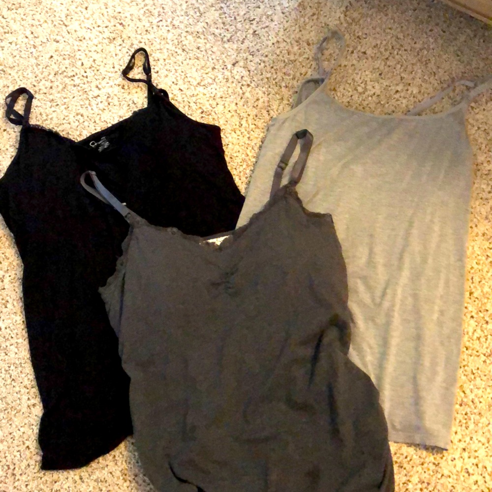 Set of three nursing tanks